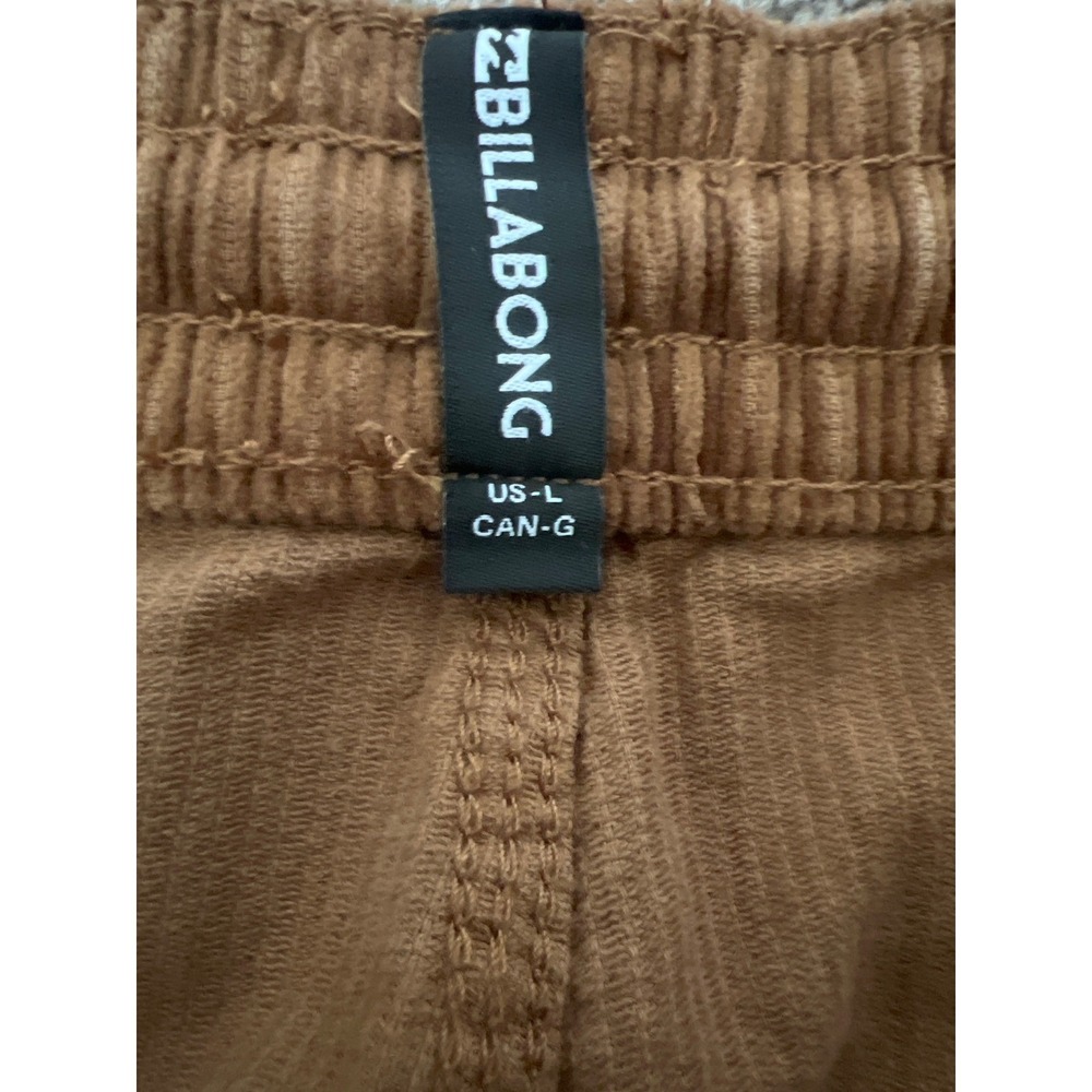 Billabong Mens Corduroy Mike Drawstring Shorts Brown Elastic Waist  Large - Picture 4 of 11